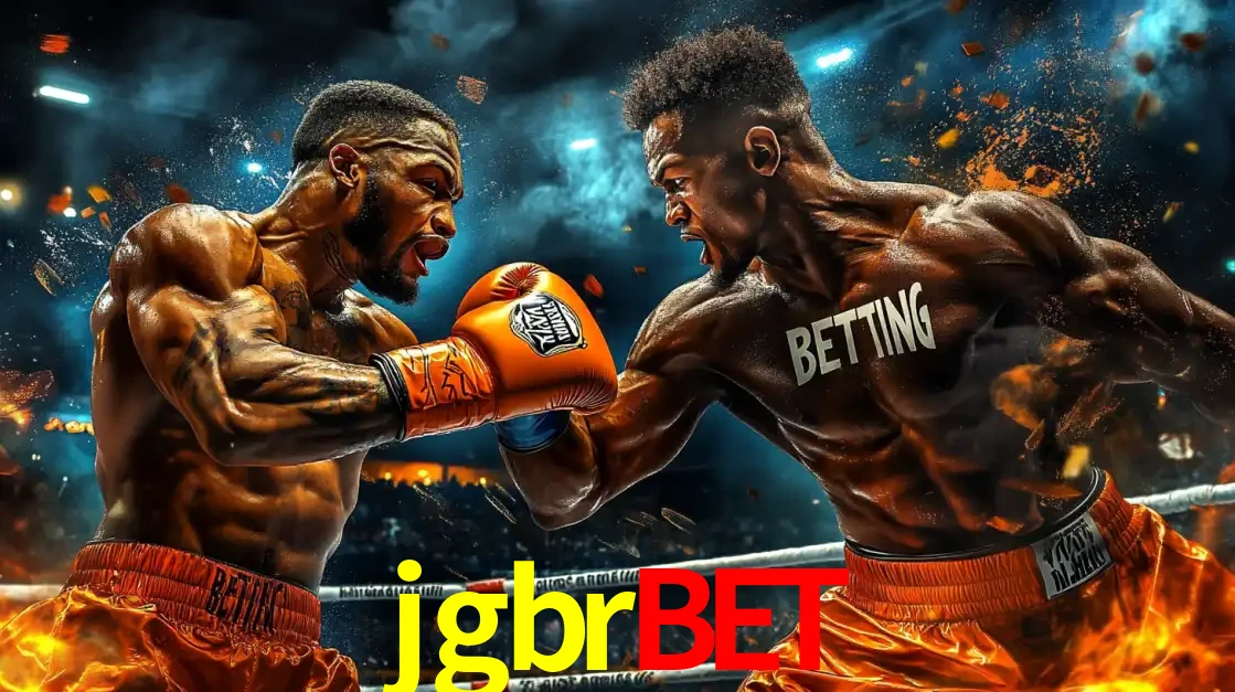 Dois boxeadores em uma luta intensa e explosiva, representando a adrenalina e as oportunidades de apostas em esportes de combate disponíveis na plataforma jgbrbet.